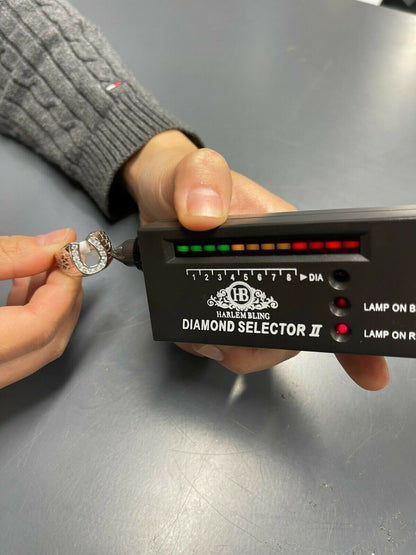 Real 925 Silver Lucky Horseshoe Ring Iced MOISSANITE - Pass Diamond Test Sz 6-13