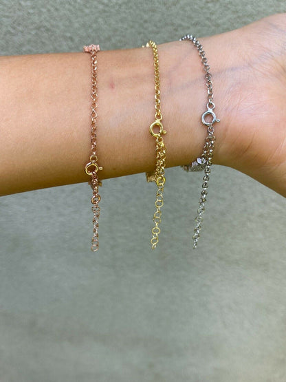 Real 925 Silver Yellow Rose Gold Emerald Cut Large CZ Baguette Crystal Bracelet