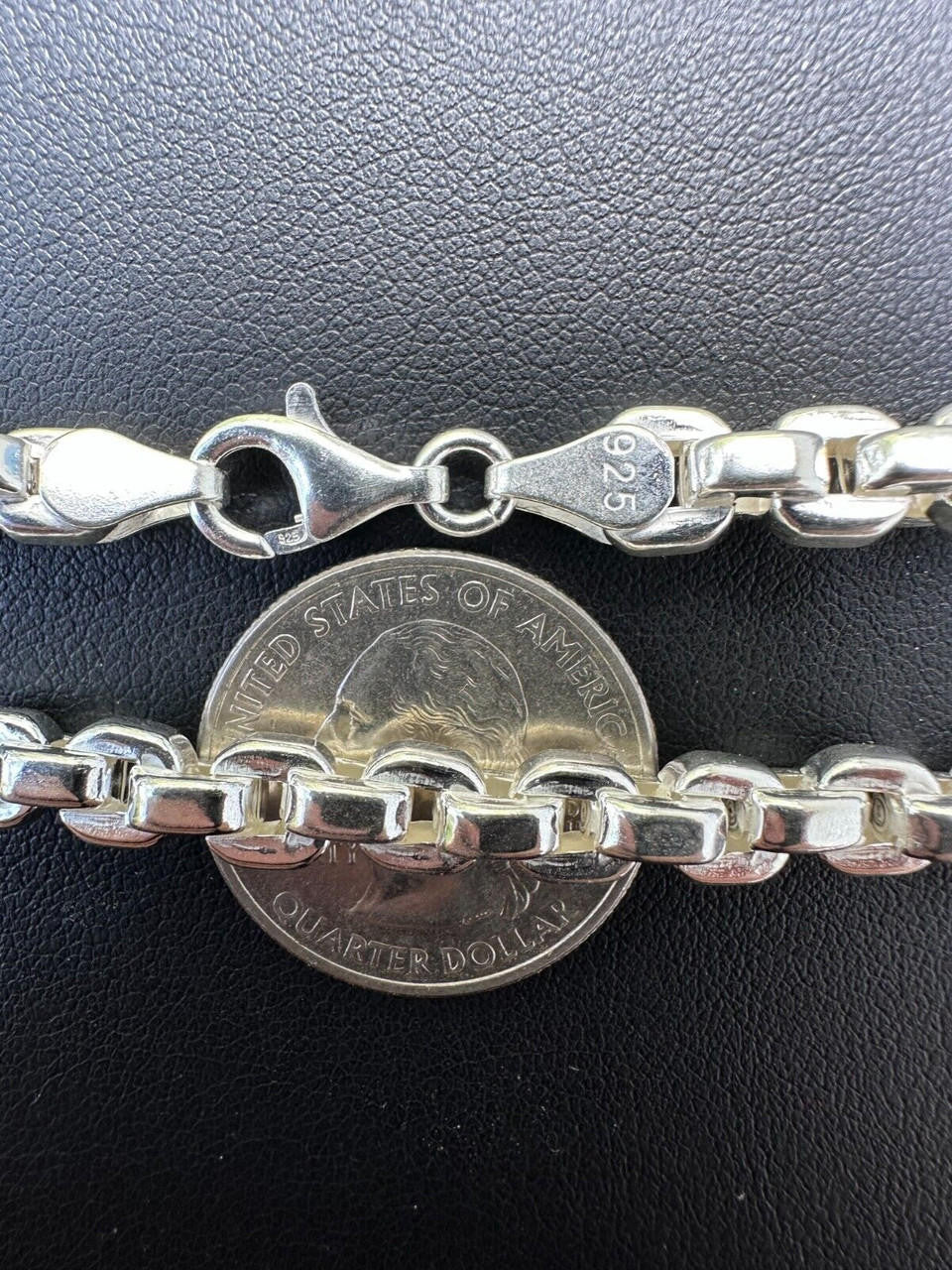 Real 925 Sterling Silver 6mm Men's Puff Rolo Hermes Link Chain Necklace Bracelet