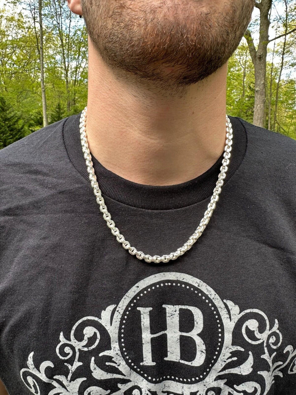 HERMES HERMES ヴィンテージ シルバー925 ロールチェーン 0405b20 