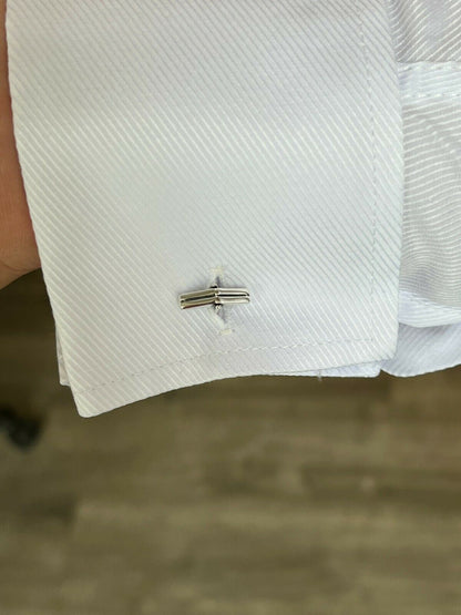 Real 925 Sterling Silver Mens Blue Turquoise Cuff Links Cufflinks Tuxedo Shirt