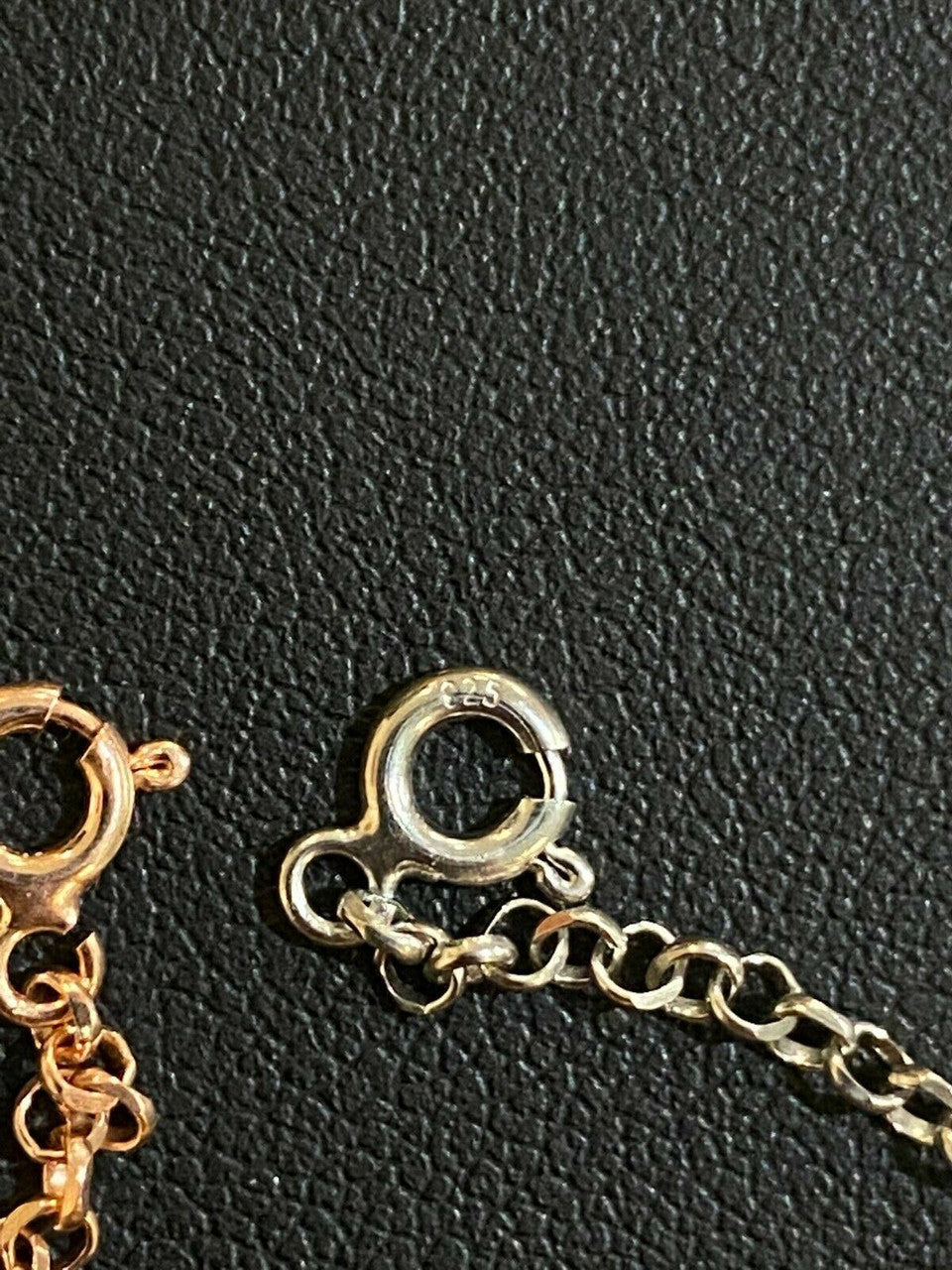 Real 925 Sterling Silver Yellow Rose Gold Floral Branch Iced CZ Ladies Bracelet