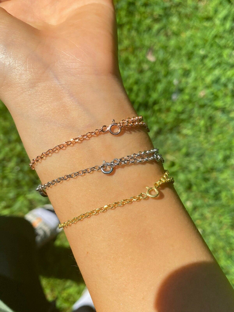 Real 925 Sterling Silver Yellow Rose Gold Infinity Heart Big CZ Ladies Bracelet