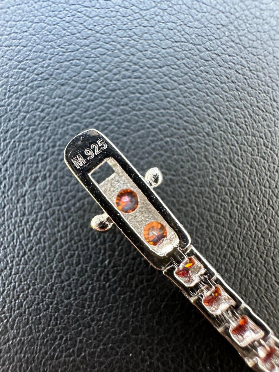 Real Iced Ruby Red MOISSANITE 3mm Tennis Bracelet 925 Silver Pass Diamond Test