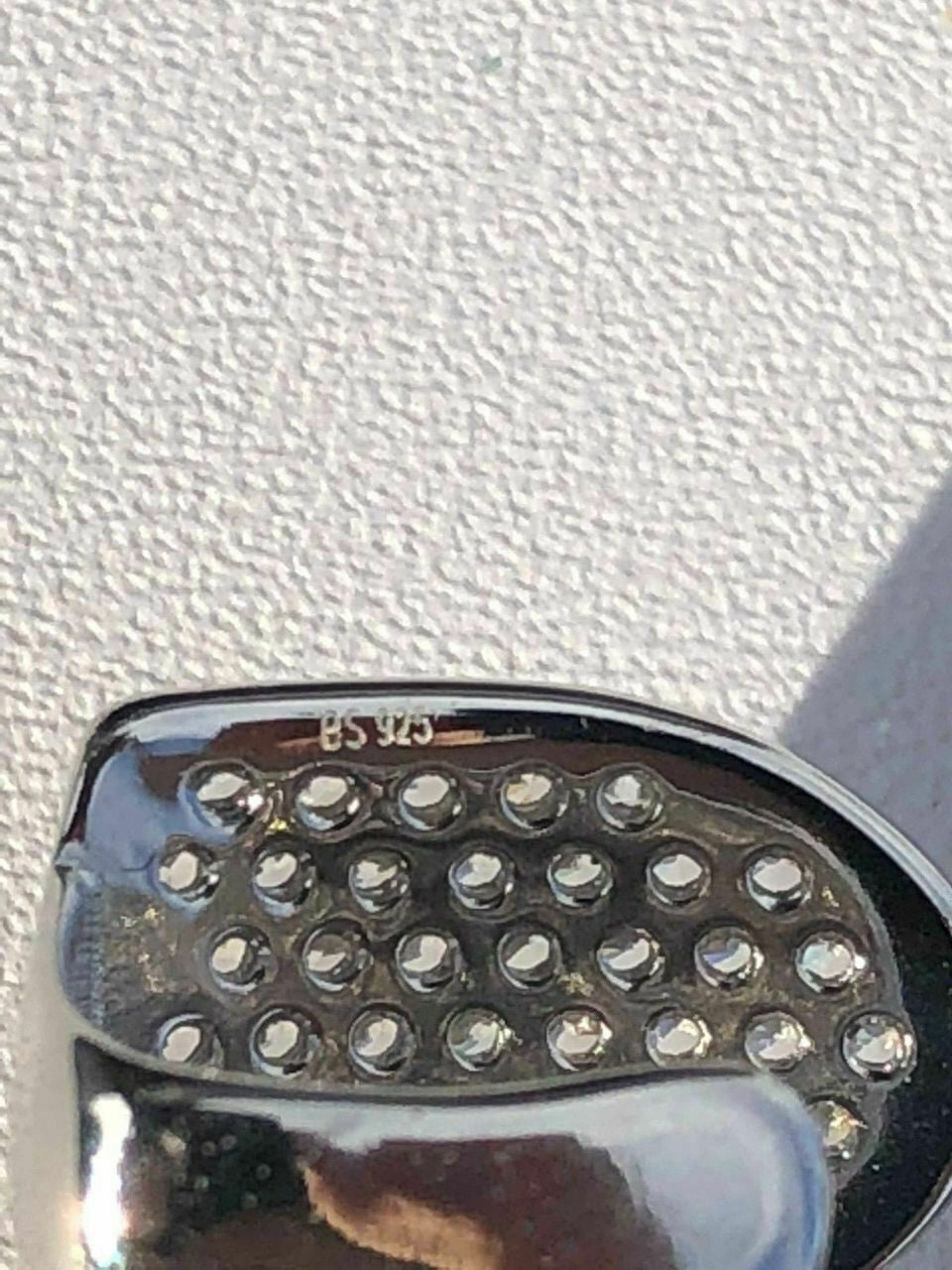 Real SOLID 925 Silver ICED Diamond Custom GRILLZ Teeth Top and Bottom Set Hip Hop