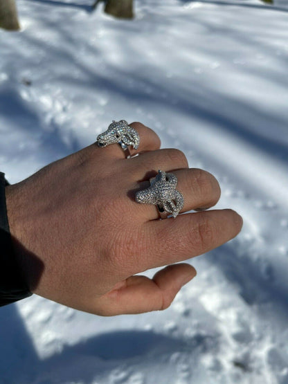 Real Solid 925 Sterling Silver Custom GOAT Ring Diamond Iced Animal HipHop Pinky