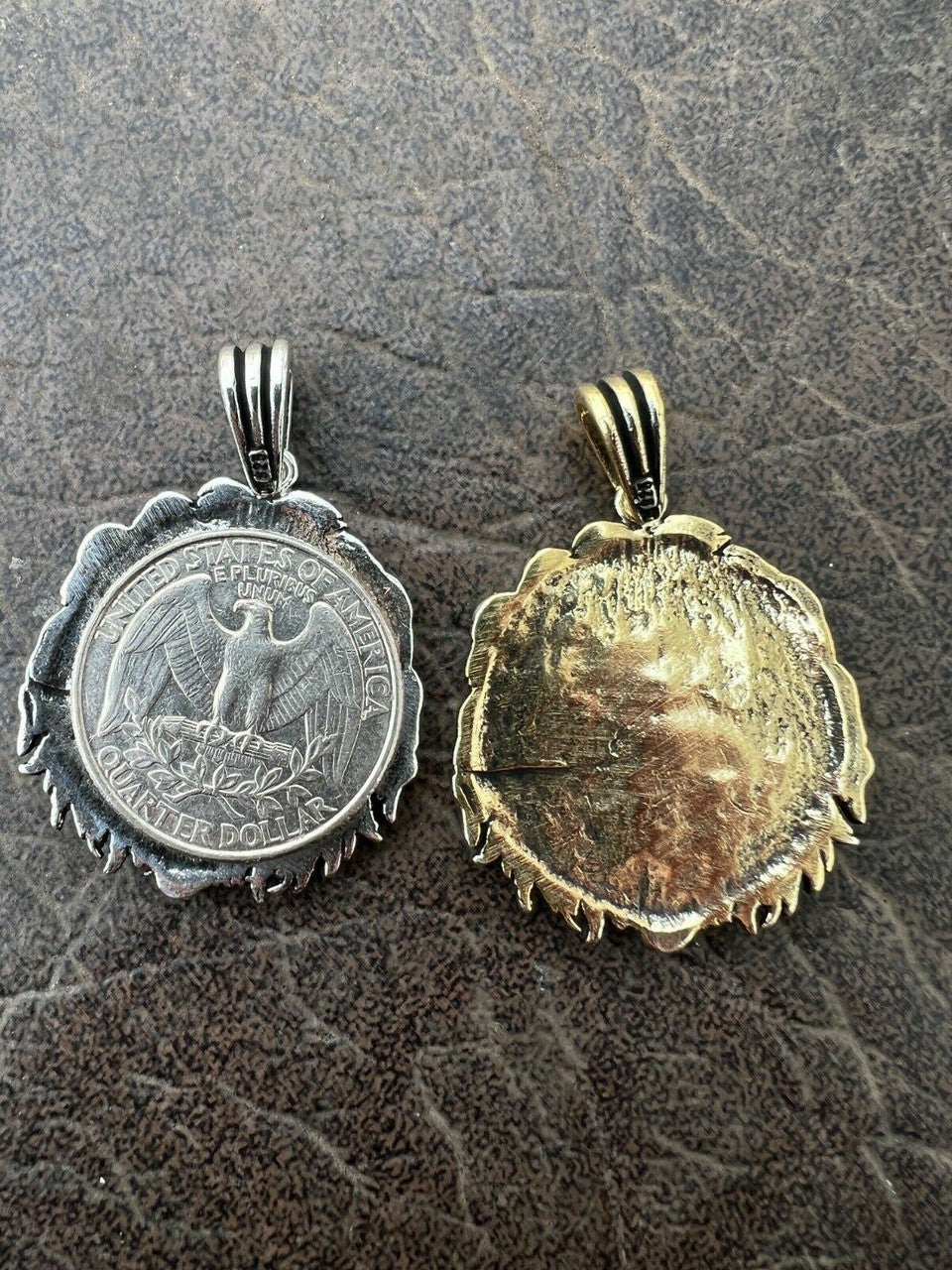 Real Solid 925 Sterling Silver / Gold Rasta African Lion Leo Pendant Necklace