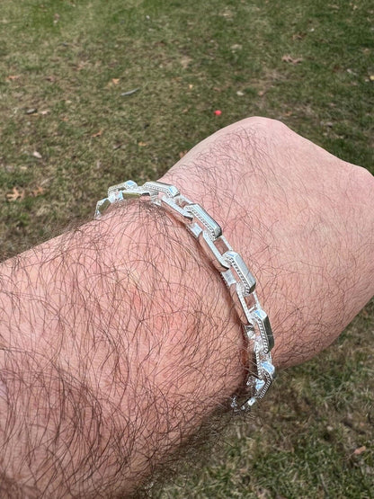 Rolo Hermes Link Real Solid 925 Sterling Silver 7mm Chain Necklace Or Bracelet