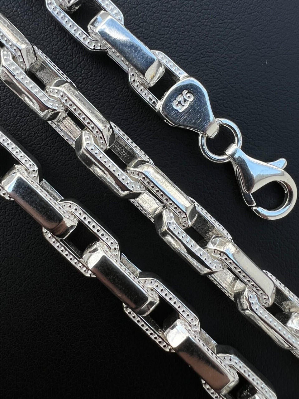 Rolo Hermes Link Real Solid 925 Sterling Silver 7mm Chain Necklace Or Bracelet