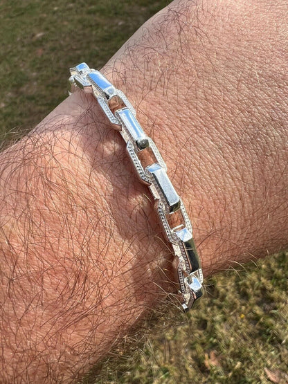 Rolo Hermes Link Real Solid 925 Sterling Silver 7mm Chain Necklace Or Bracelet