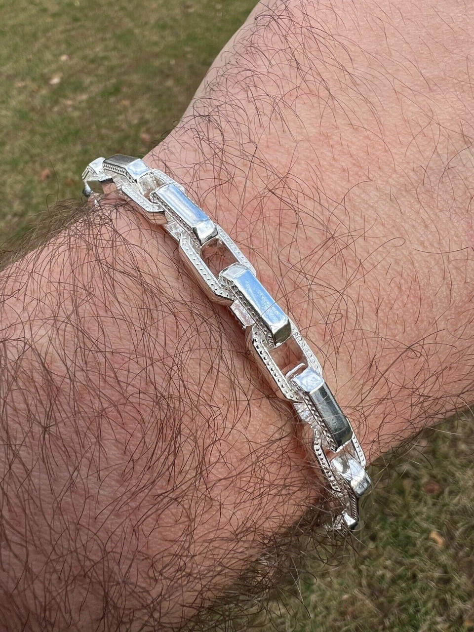 Rolo Hermes Link Real Solid 925 Sterling Silver 7mm Chain Necklace Or Bracelet