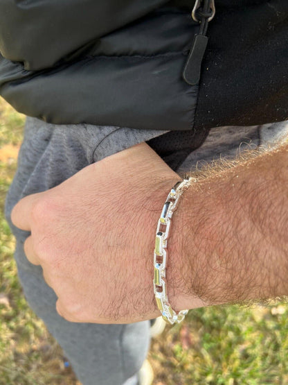 Rolo Hermes Link Real Solid 925 Sterling Silver 7mm Chain Necklace Or Bracelet