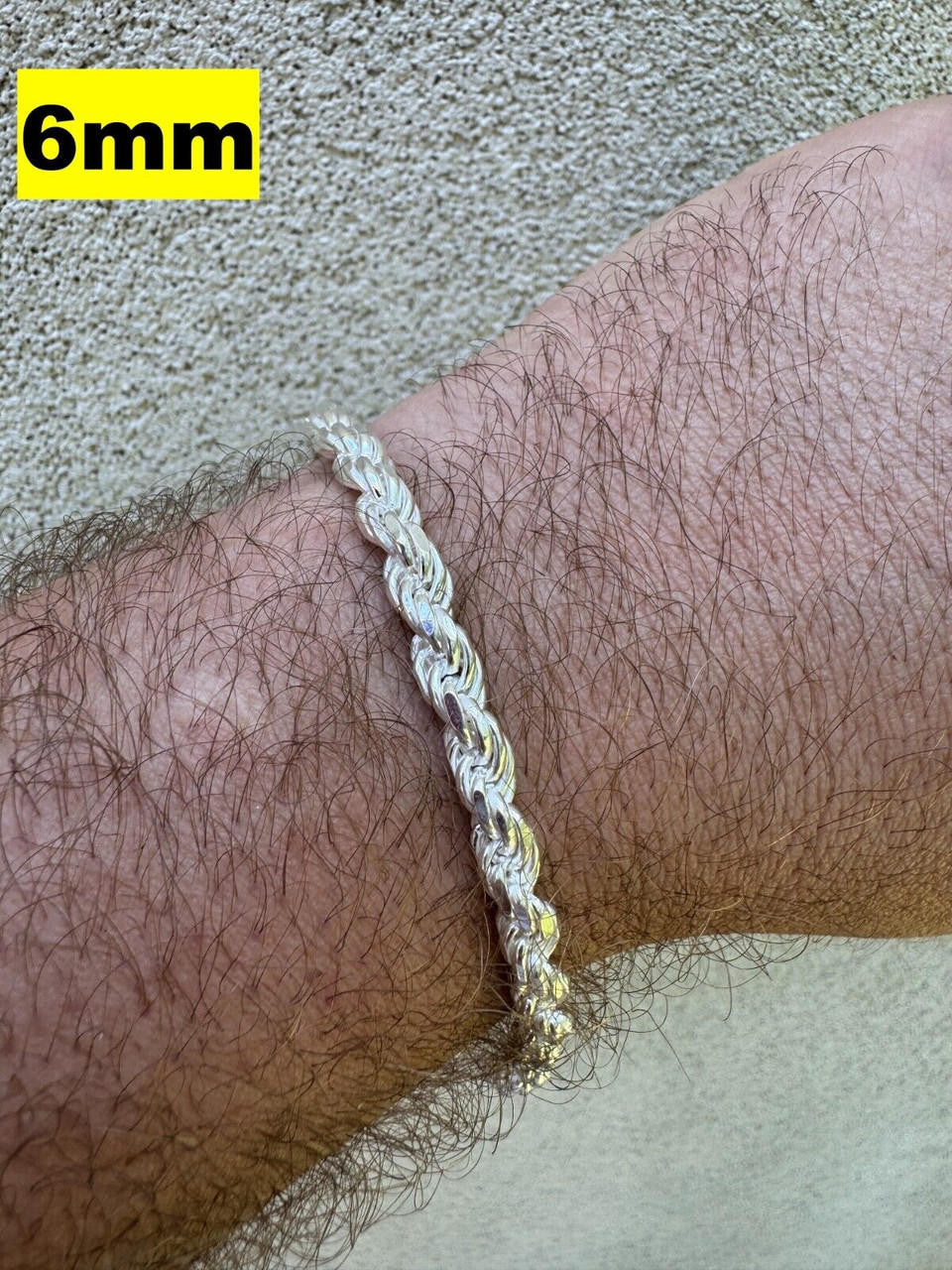 Rope Bracelet - 925 Sterling Silver - 6"-9" - 2mm-6mm