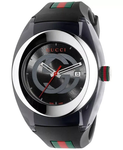 Black GUCCI XXL Sync SYNC Swiss Made Watch 46mm YA137101