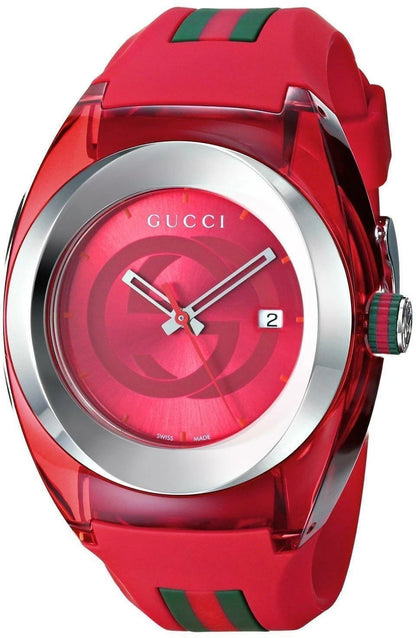 Red GUCCI XXL Sync SYNC Swiss Made Watch 46mm YA137103