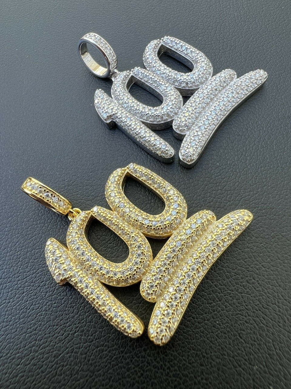 Silver MOISSANITE Keep It 100 Hundred Iced Hip Hop Pendant Necklace Pass Diamond Tester