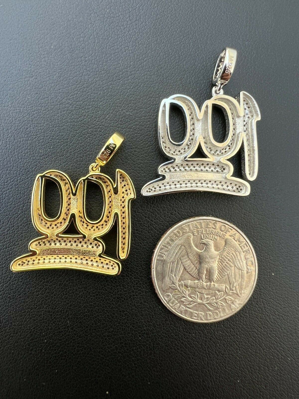 Silver MOISSANITE Keep It 100 Hundred Iced Hip Hop Pendant Necklace Pass Diamond Tester