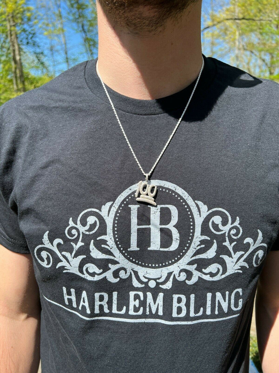 Silver MOISSANITE Keep It 100 Hundred Iced Hip Hop Pendant Necklace Pass Diamond Tester