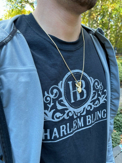 Silver MOISSANITE Playboy Bunny Pendant Iced Real Solid 925 Silver Gold Rose Necklace