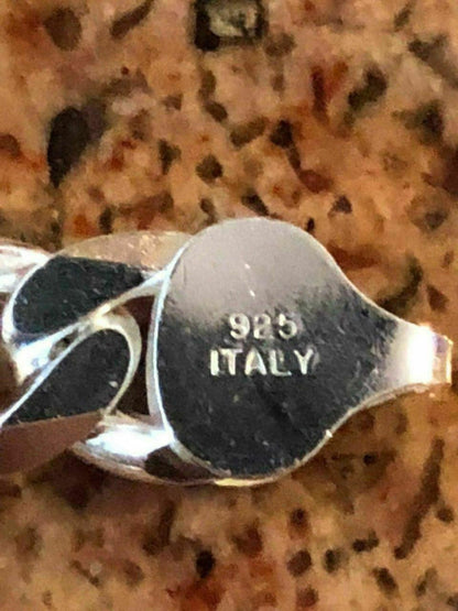 Solid 925 Sterling Silver Men's 8mm Thick Miami Cuban Link Chain Heavy ITALY