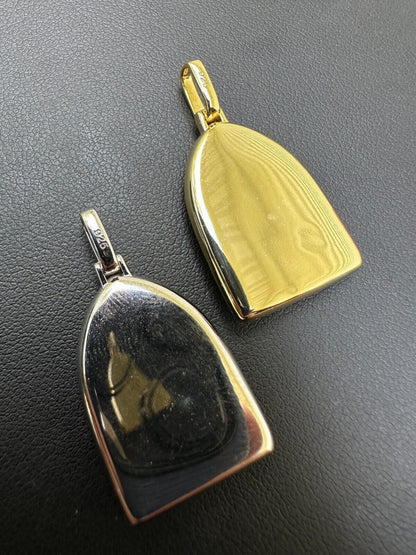 St Lazarus Plain Real 925 Silver / Gold Plated Saint Necklace Pendant San Lazaro