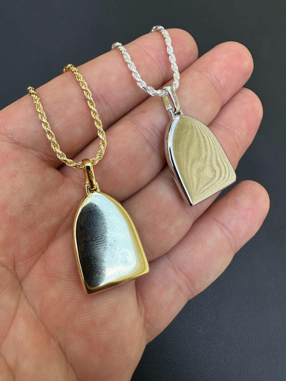 St Lazarus Plain Real 925 Silver / Gold Plated Saint Necklace Pendant San Lazaro