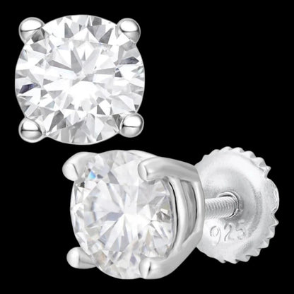 Moissanite 1ct TW 5mm Screwback Stud Earrings!
